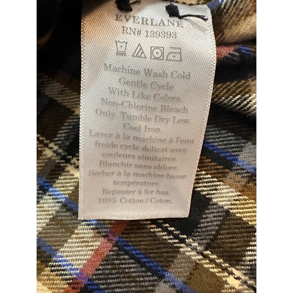 Everlane The Boxy Flannel Beech Plaid Size Small NWT $98 MSRP - Picture 7 of 14
